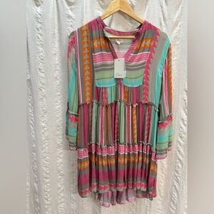 NWT Multicolored Elan Boho Dress